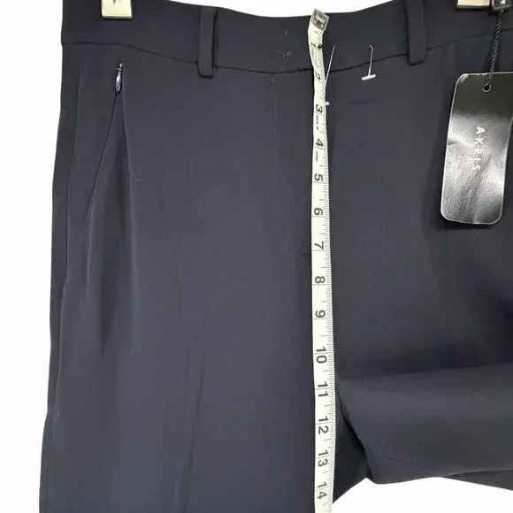 Akris Flore Navy Wool Stretch Tailored Trousers Womens 6 Quiet Luxury‎ NWT $995 - Picture 8 of 15